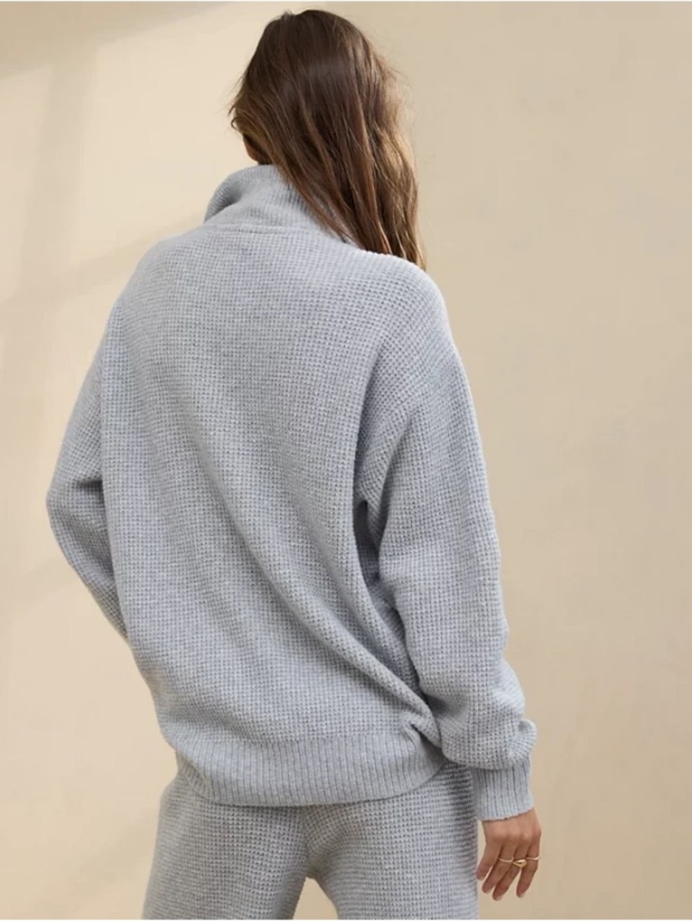 Aerie CozyUp Waffle Button Sweater - Picture 2 of 5